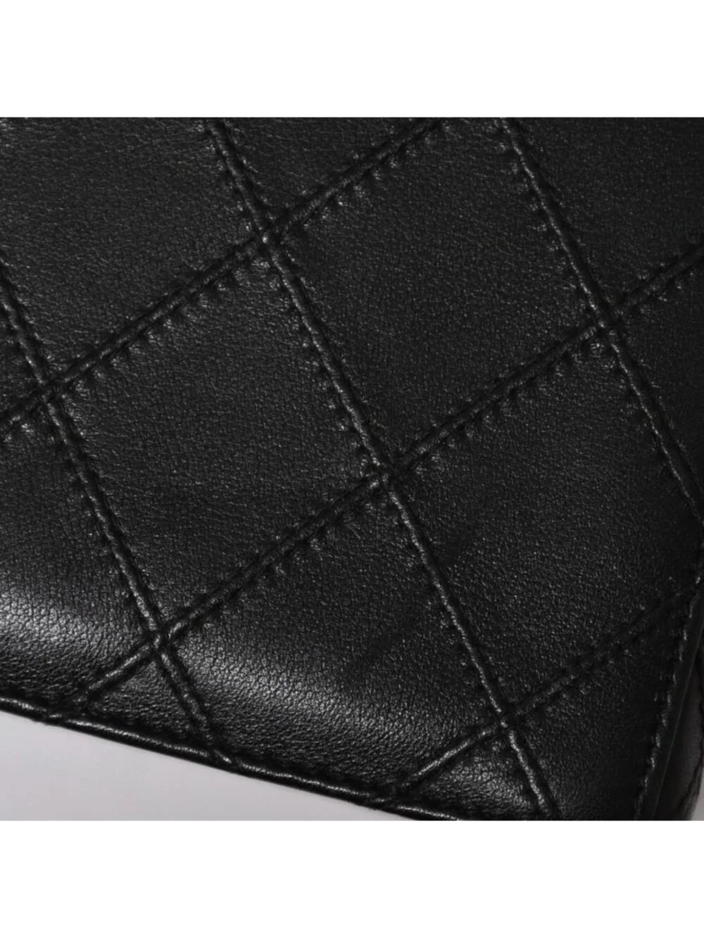 Chanel Bicolor Vanity Bag Handbag CC Logo Lambskin Black Gold